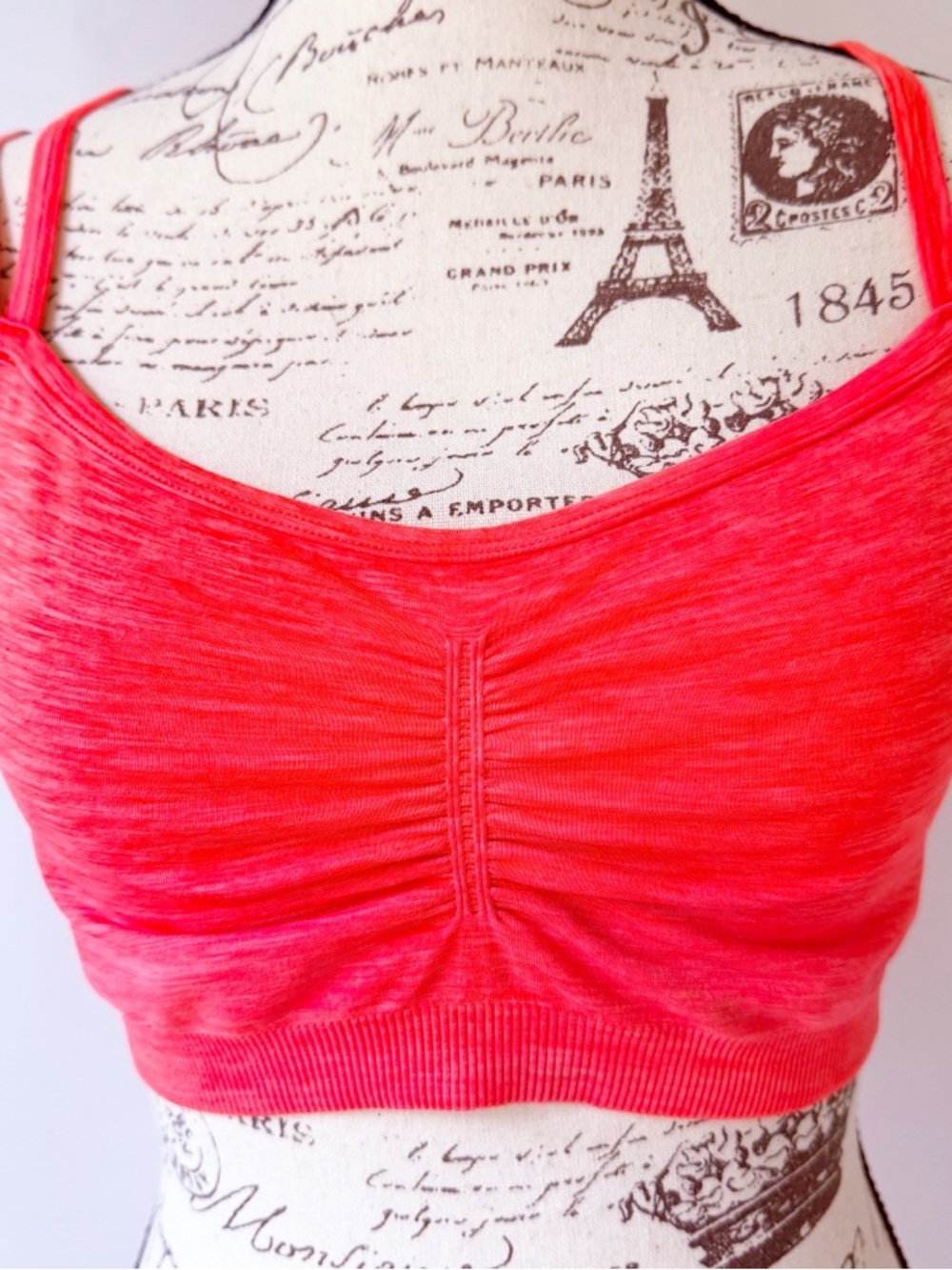 Athleta Seamless coral  Heathered Comfort Bralette